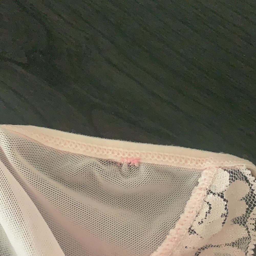 Jolie sexy lace lingerie pink corset top size M with matching panties - Picture 10 of 13
